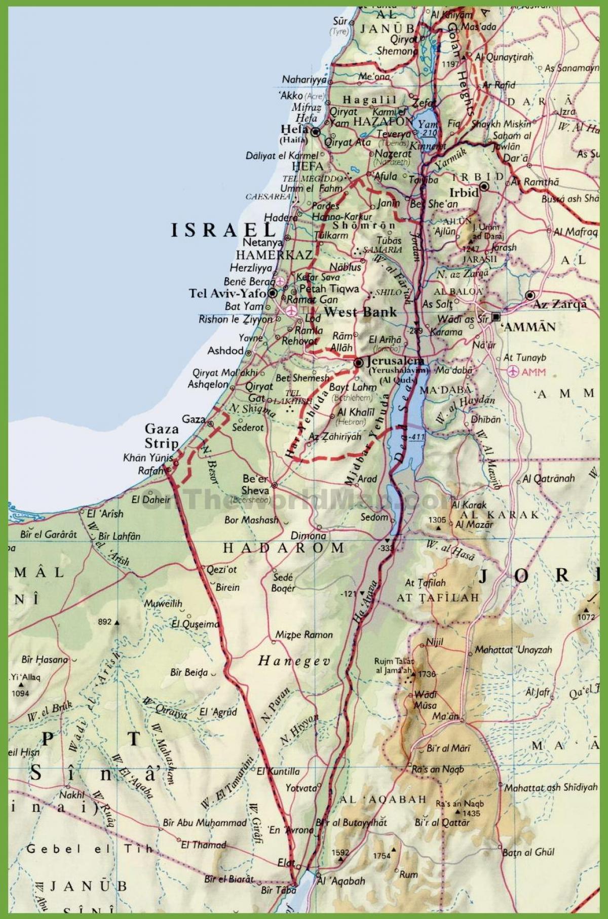 israele città la mappa