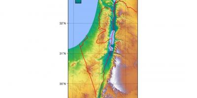 Mappa di israele elevazione