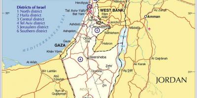 Israele regioni mappa